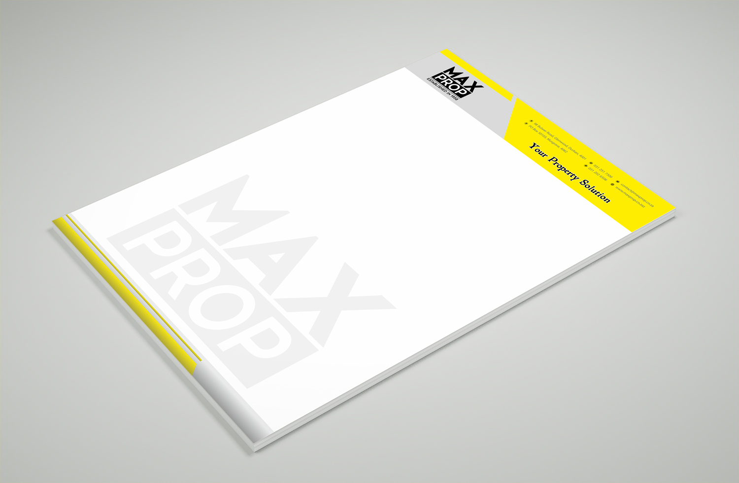 Letterhead Design by Petter Goms for Maxprop | Design #15919991