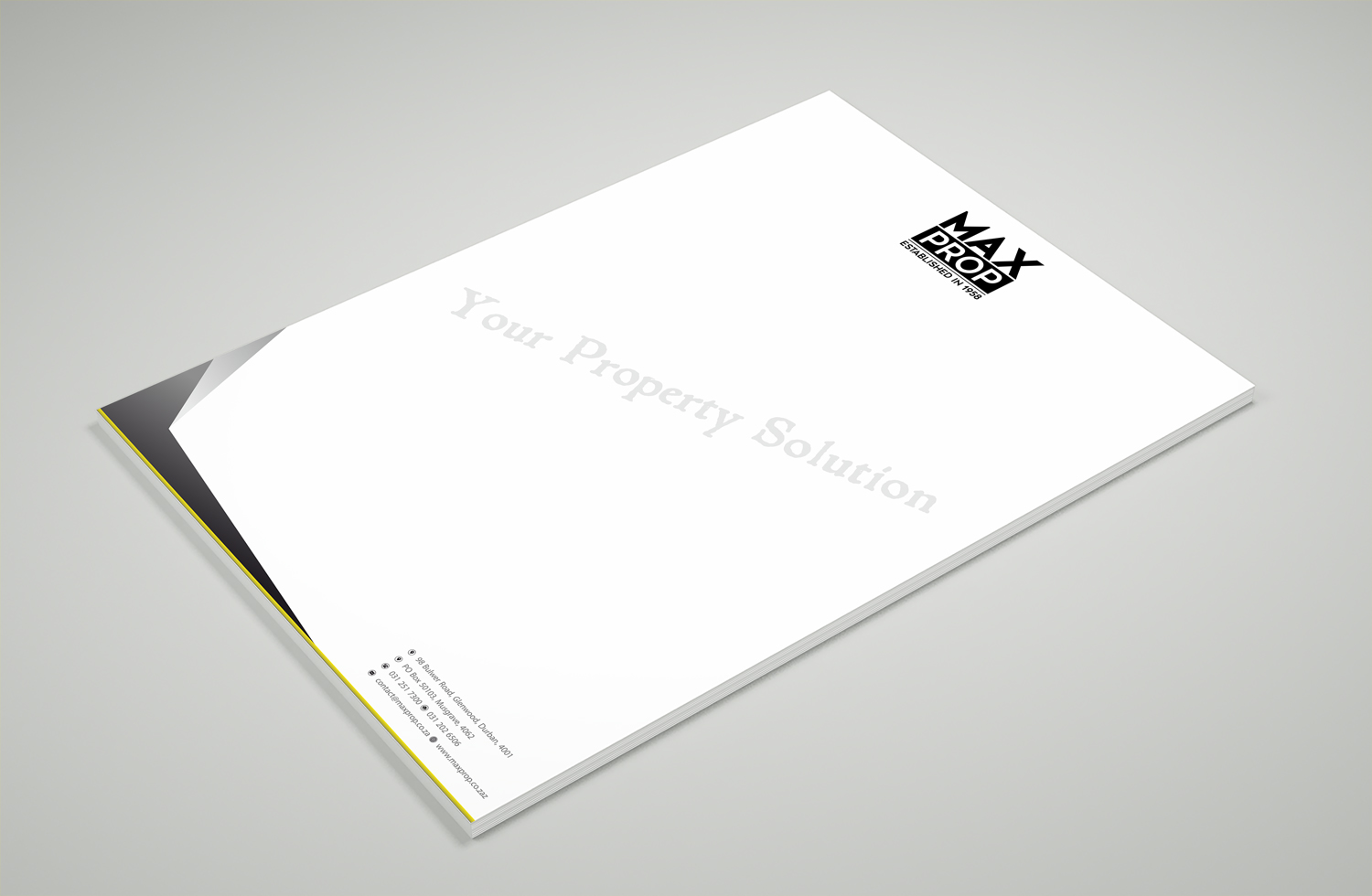 Letterhead Design by Petter Goms for Maxprop | Design #15920069