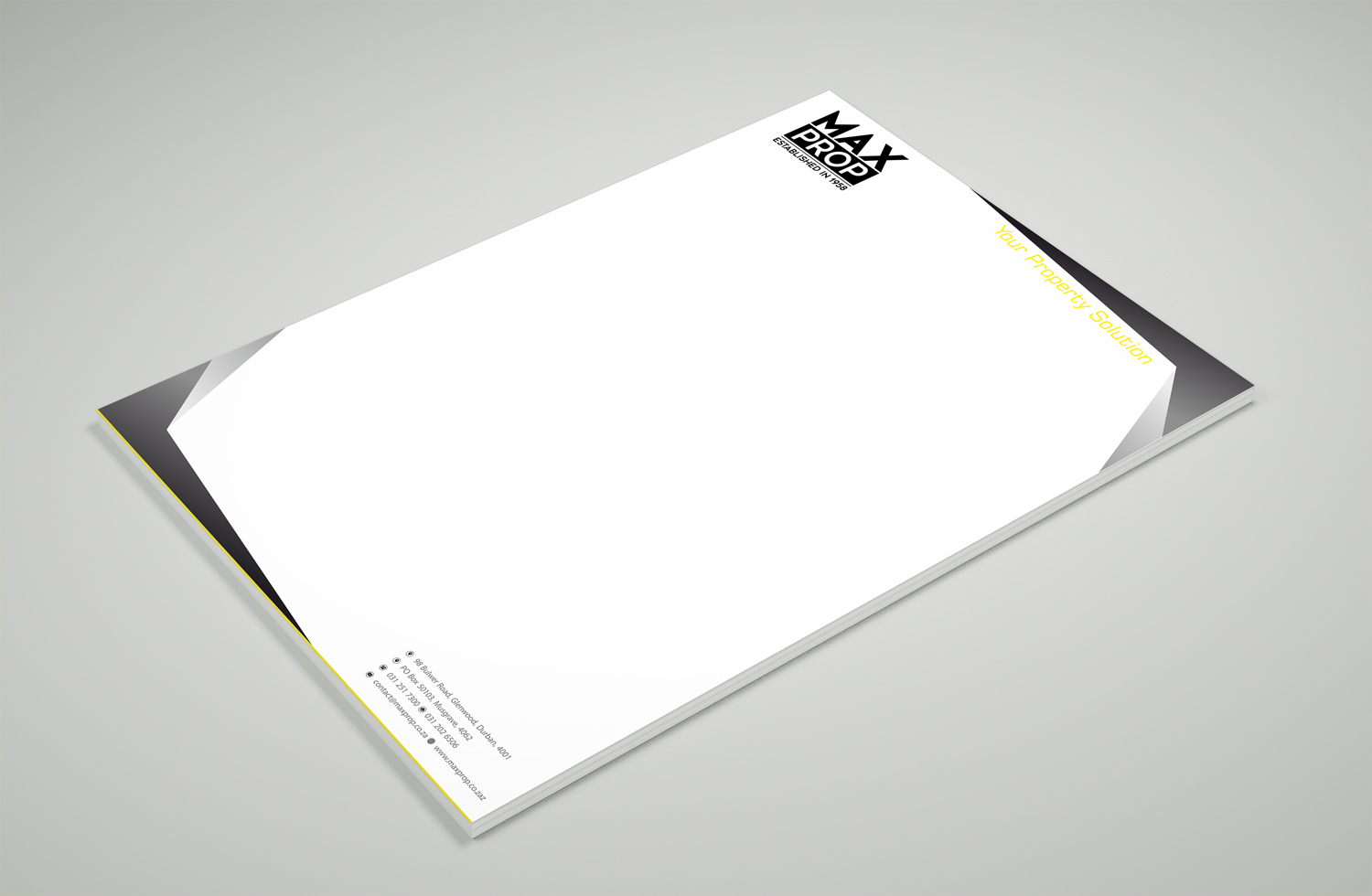 Letterhead Design by Petter Goms for Maxprop | Design #15920070
