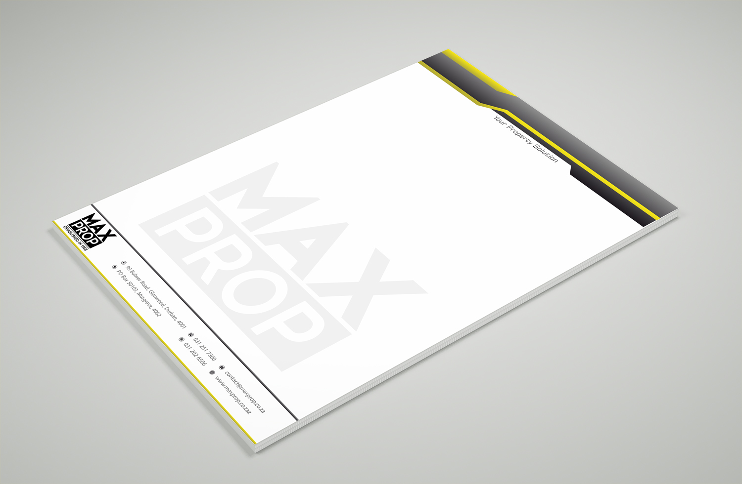 Letterhead Design by Petter Goms for Maxprop | Design #15920226