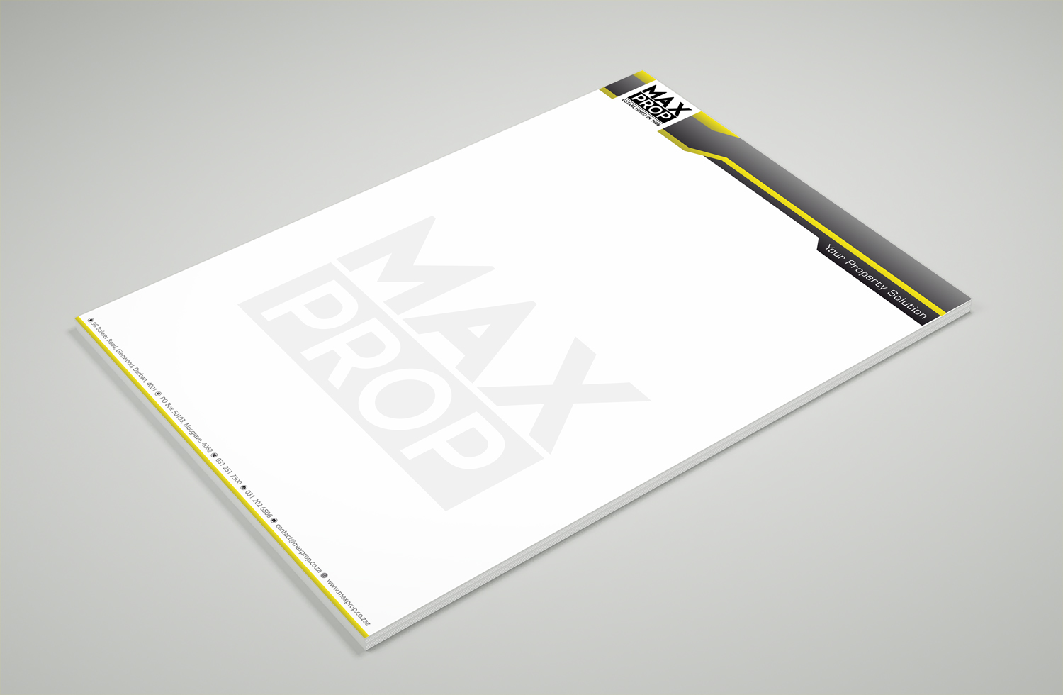 Letterhead Design by Petter Goms for Maxprop | Design #15920256