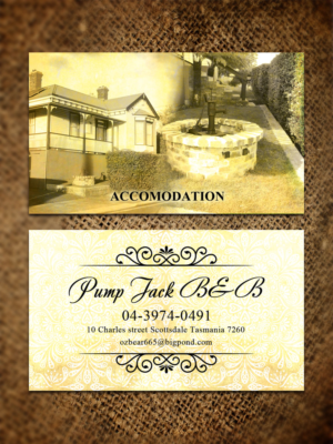 Pump Jack B&B, this is my business name, I'm not sure how I can make that any more descriptive. | Business Card Design by Sandaruwan