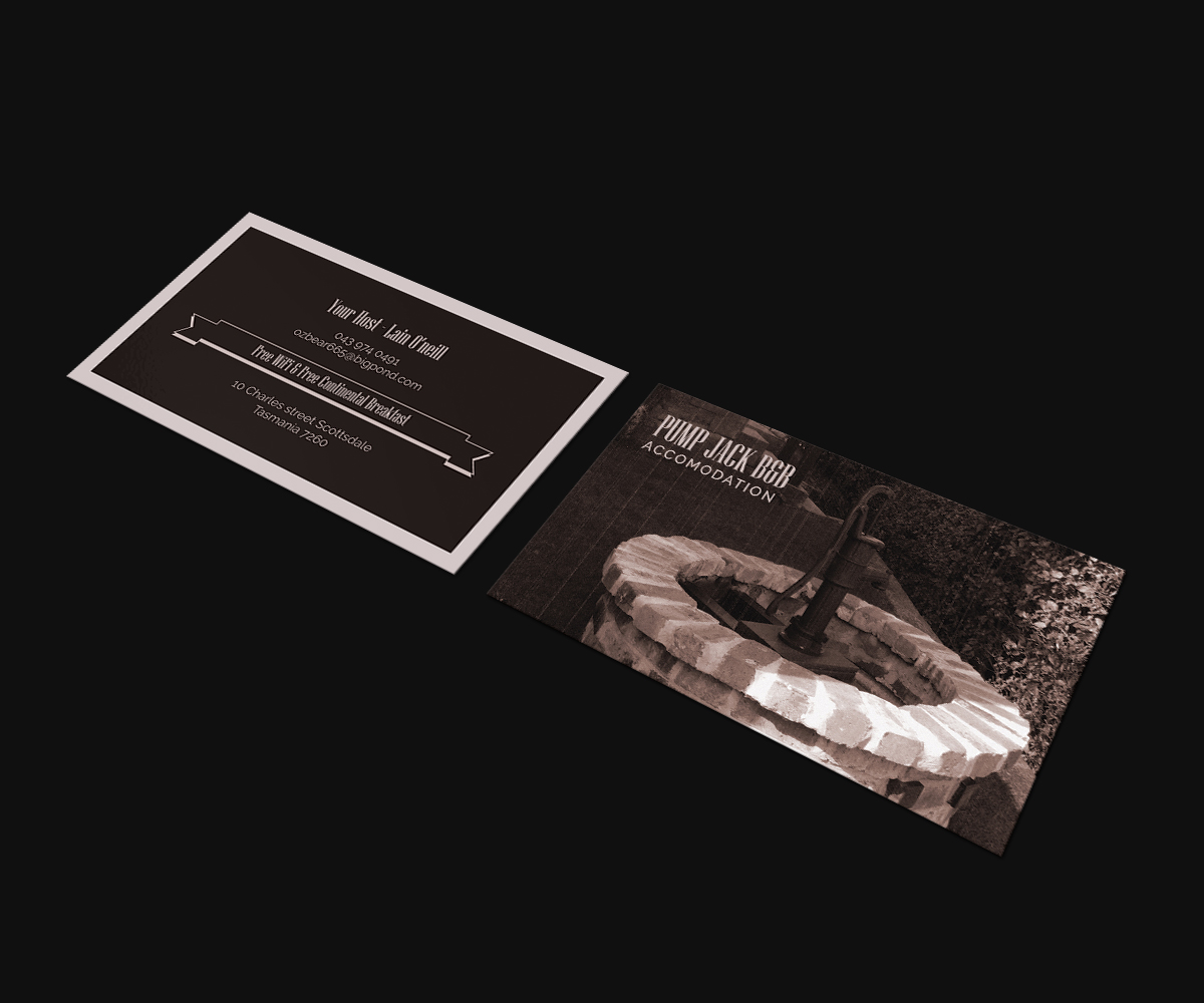 Business Card Design by JK18 for Pump Jack B&B | Design #15890559