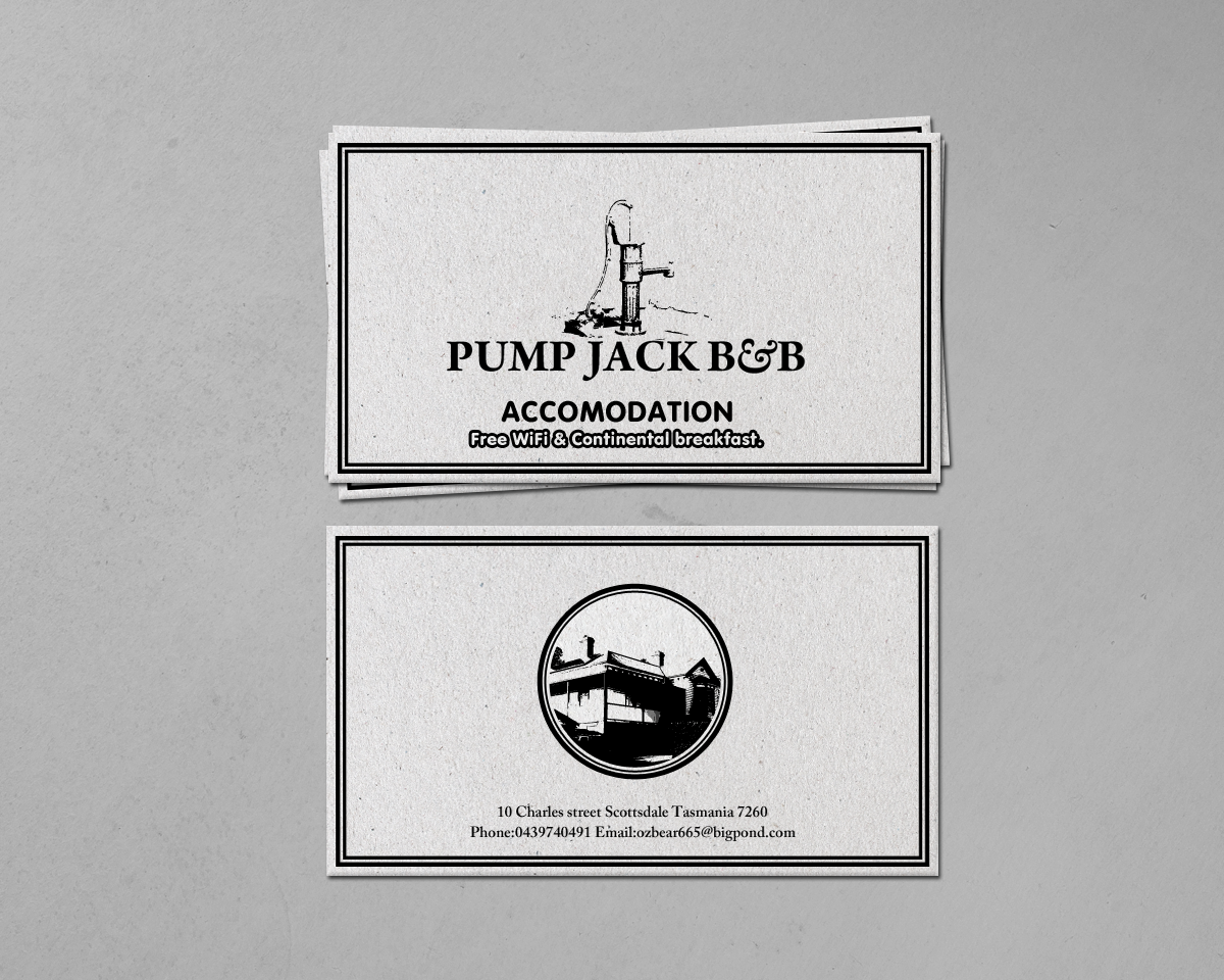 Business Card Design by chandrayaan.creative for Pump Jack B&B | Design #15891301
