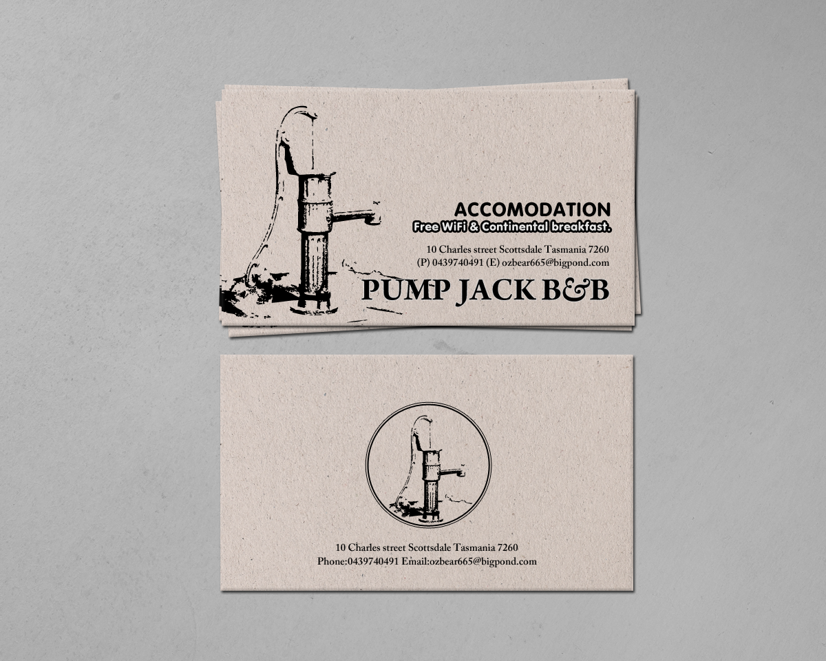 Business Card Design by chandrayaan.creative for Pump Jack B&B | Design #15891305