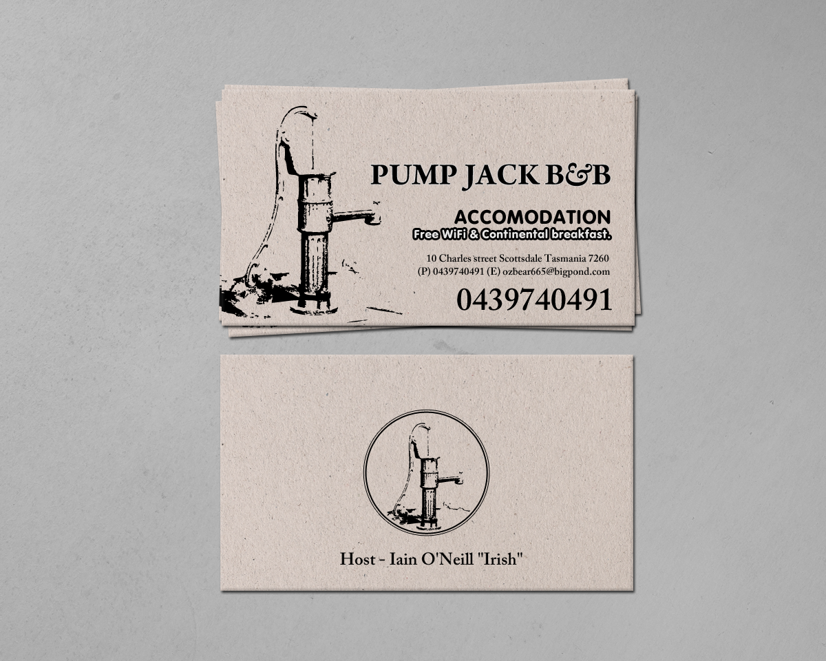 Business Card Design by chandrayaan.creative for Pump Jack B&B | Design #15924625