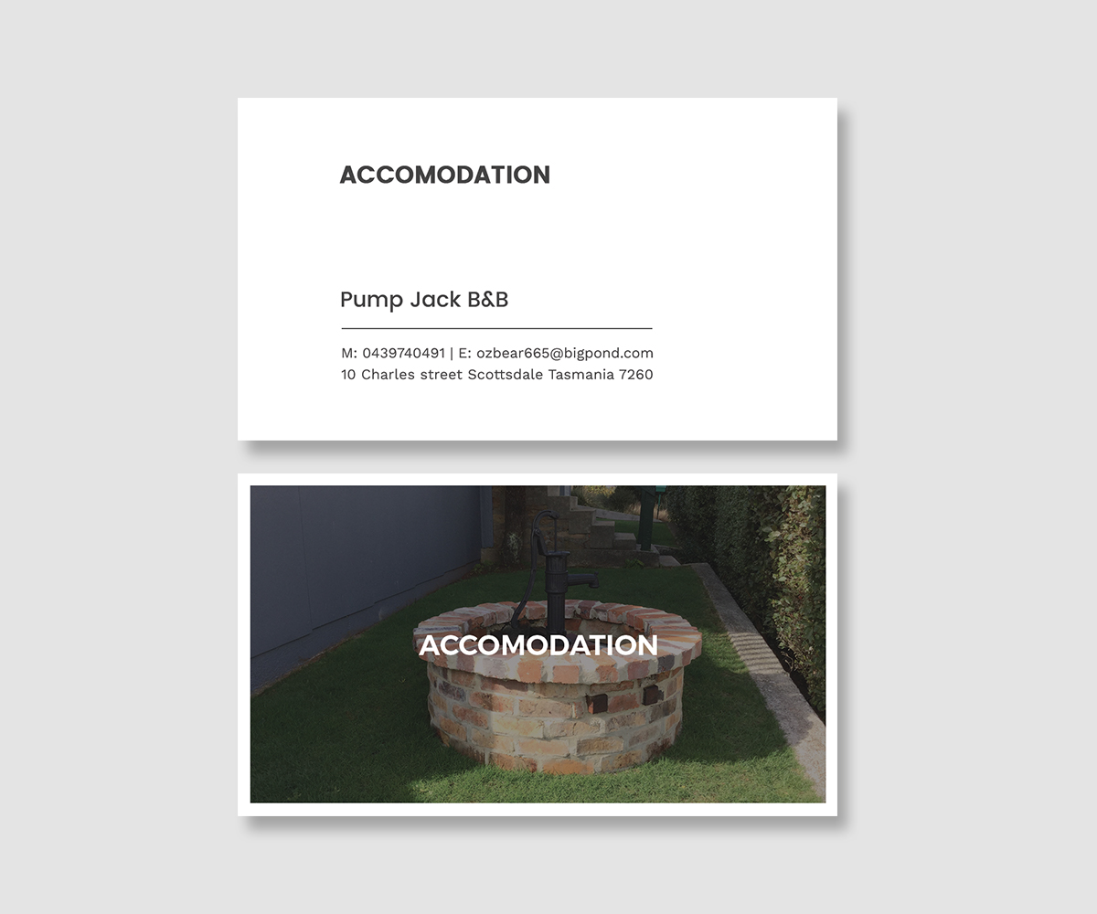 Business Card Design by Graphic Flame for Pump Jack B&B | Design #15878114