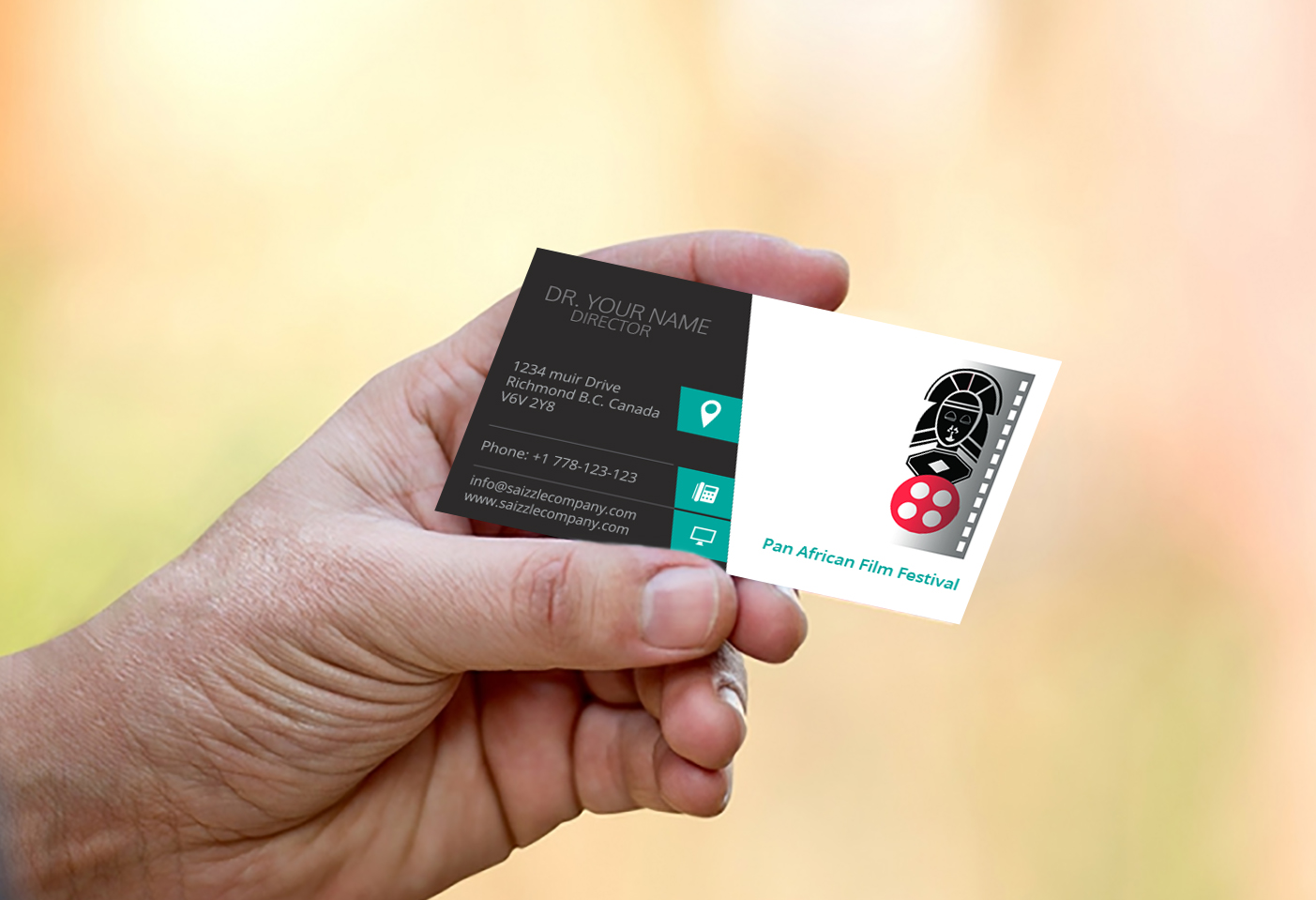 Business Card Design by Asim Nizami for Pan African Film Festival | Design #15883314