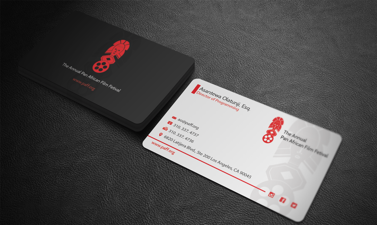 Business Card Design by Riz' for Pan African Film Festival | Design #15859971