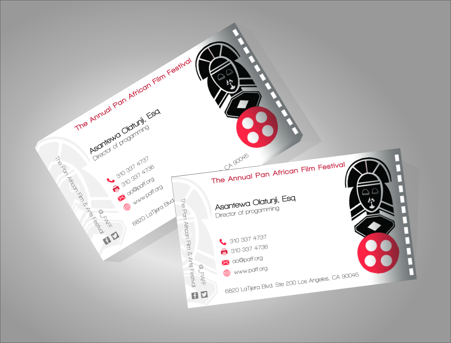 Business Card Design by TanaMa Creations for Pan African Film Festival | Design #15873322