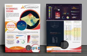 Visualisation and Simulation Flyer for Oil, Drone and Financial Industries | Diseño de Flyer por SAI DESIGNS