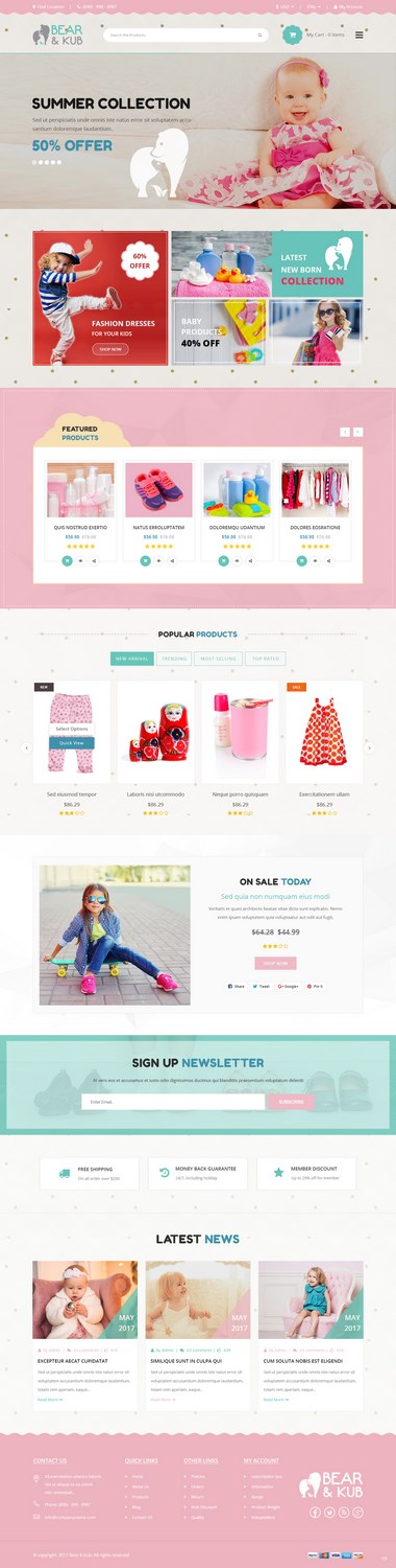 Web Design by pb for Bear and Kub  | Design #15881492