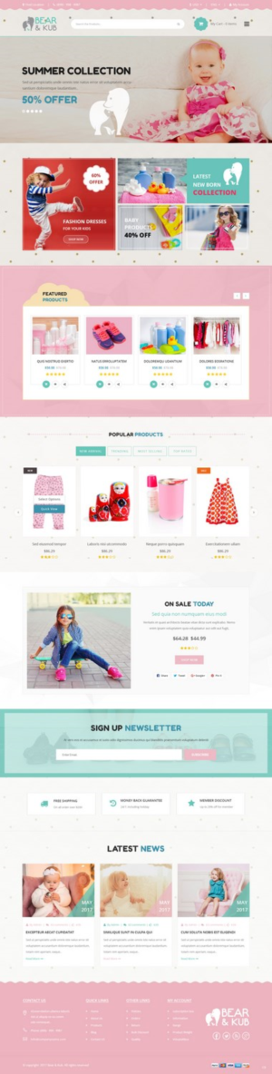 Web Design par pb pour Bear and Kub  | Design : #15881492