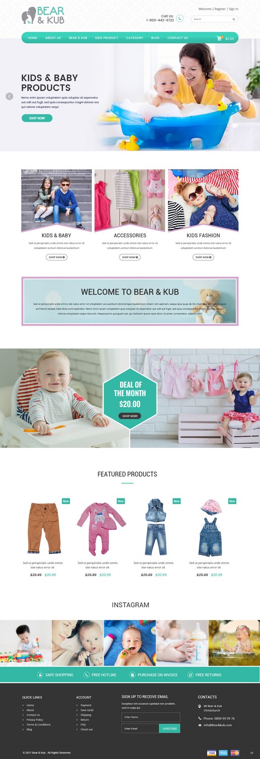Web Design by pb for Bear and Kub  | Design #15881495