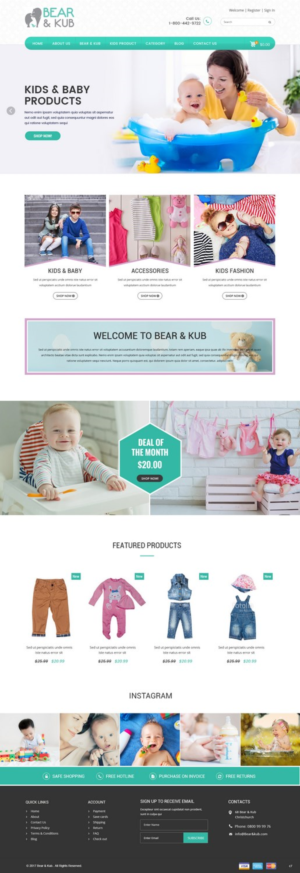 Web Design par pb pour Bear and Kub  | Design : #15881495