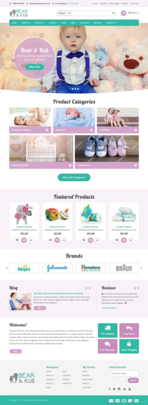 Web Design par pb pour Bear and Kub  | Design : #15881496