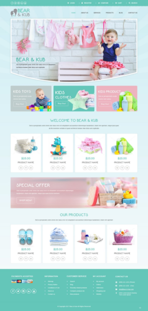 Web Design par pb pour Bear and Kub  | Design : #15881501