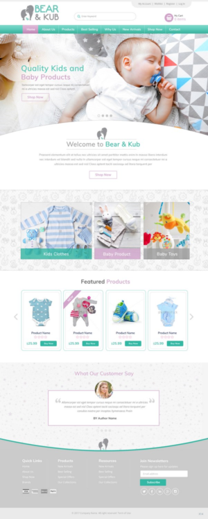 Web Design par pb pour Bear and Kub  | Design : #15881506