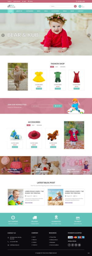 Web Design par pb pour Bear and Kub  | Design : #15892872