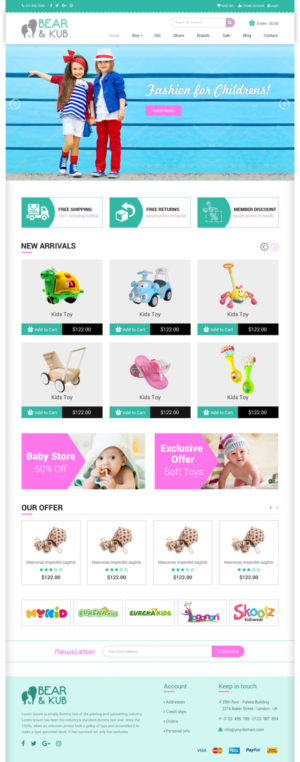 Web Design by Sujit Banerjee for Bear and Kub  | Design #15879130