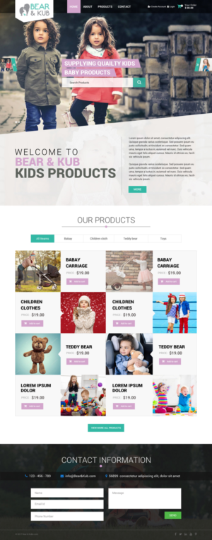 Web Design par Sujit Banerjee pour Bear and Kub  | Design : #15879131