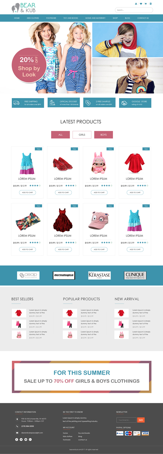 Web Design by Dream Logo Design for Bear and Kub  | Design #15881693