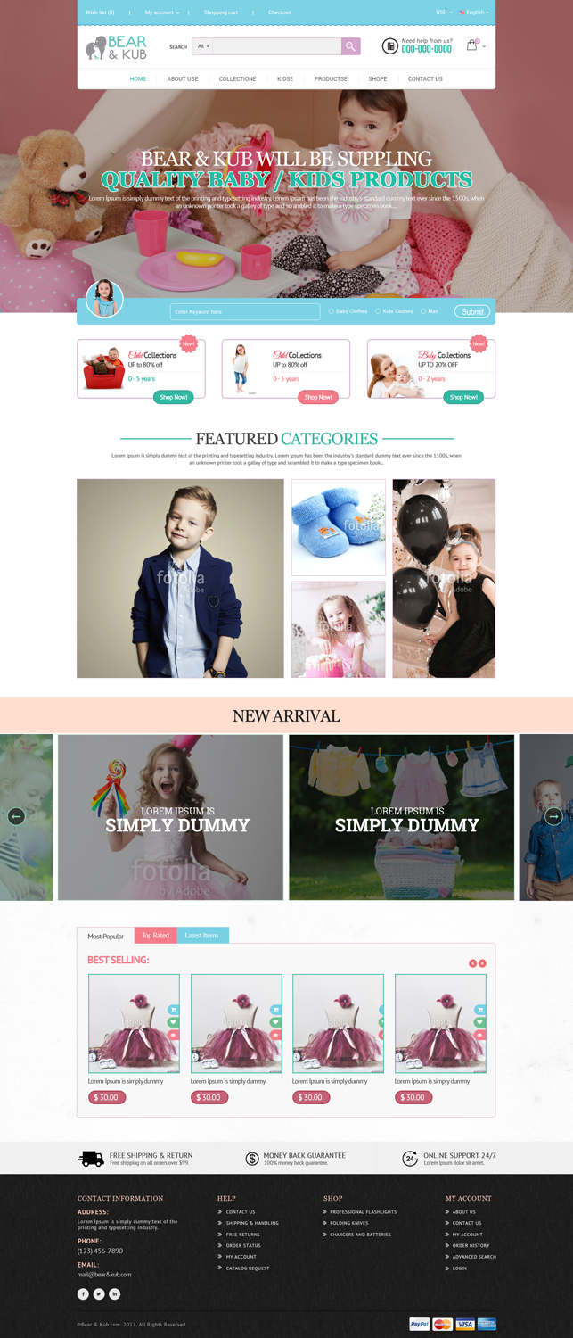 Web Design by Dream Logo Design for Bear and Kub  | Design #15881701