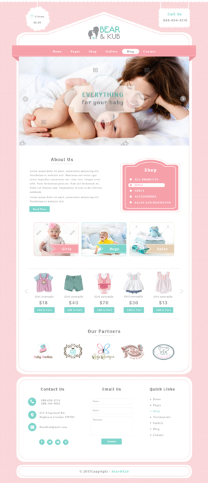 Web Design by mykultsya.myroslava for Bear and Kub  | Design: #16020191