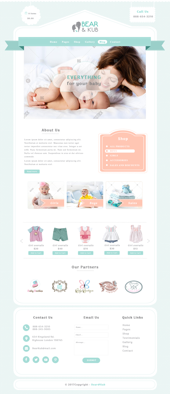 Web Design by mykultsya.myroslava for Bear and Kub  | Design #16040010