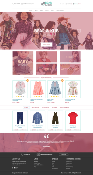 Web Design by weekidesigner for Bear and Kub  | Design #15892919
