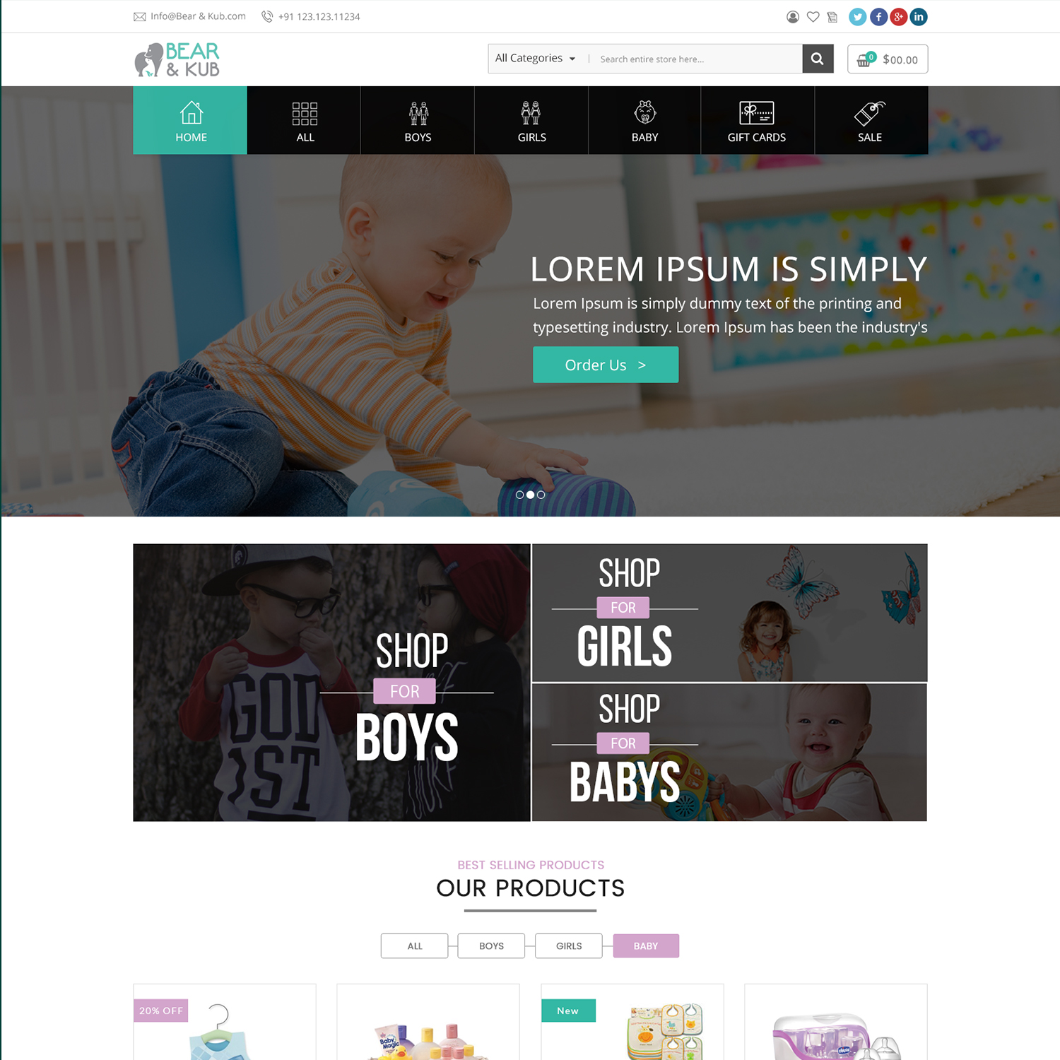 Web Design by Pixelmarketo 2 for Bear and Kub  | Design #15890545