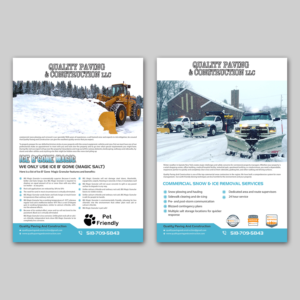 Commercial Snow Removal services flyer 