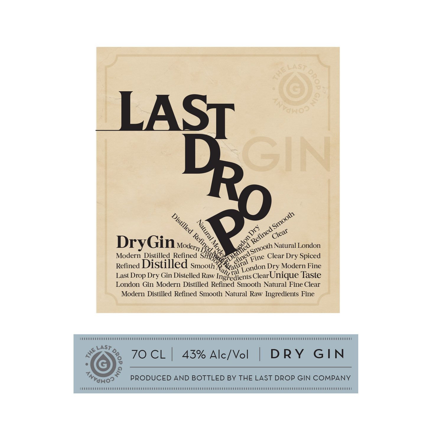 Label Design by MilM for The Last Drop Gin Company | Design #16449563