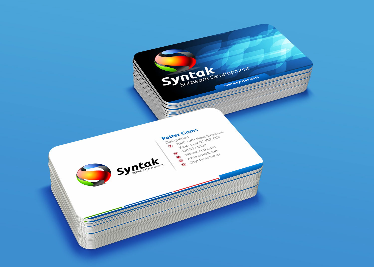 Stationery Design by Petter Goms for Syntak Software Development, LLC | Design #15878804