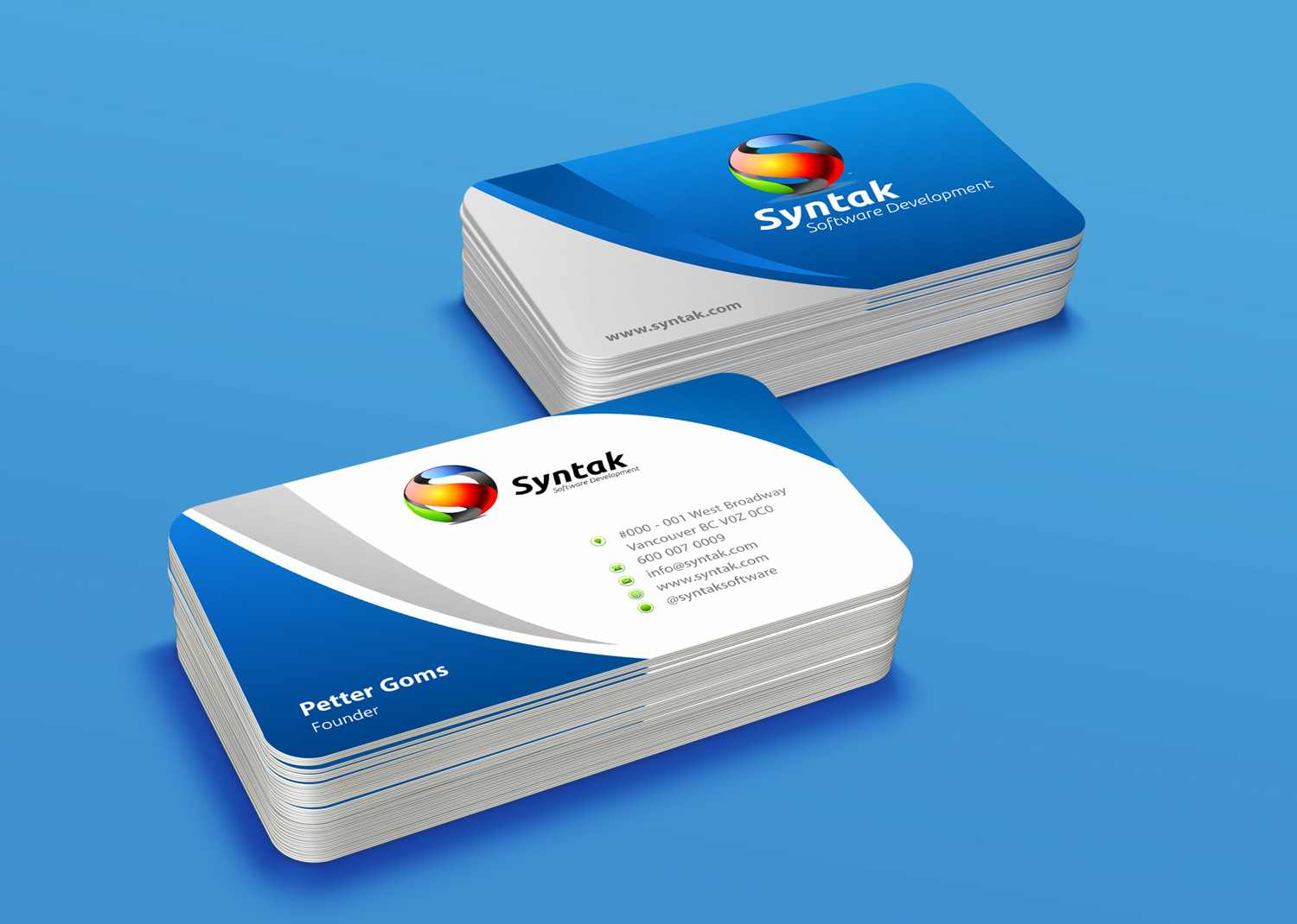 Stationery Design by Petter Goms for Syntak Software Development, LLC | Design #15879173