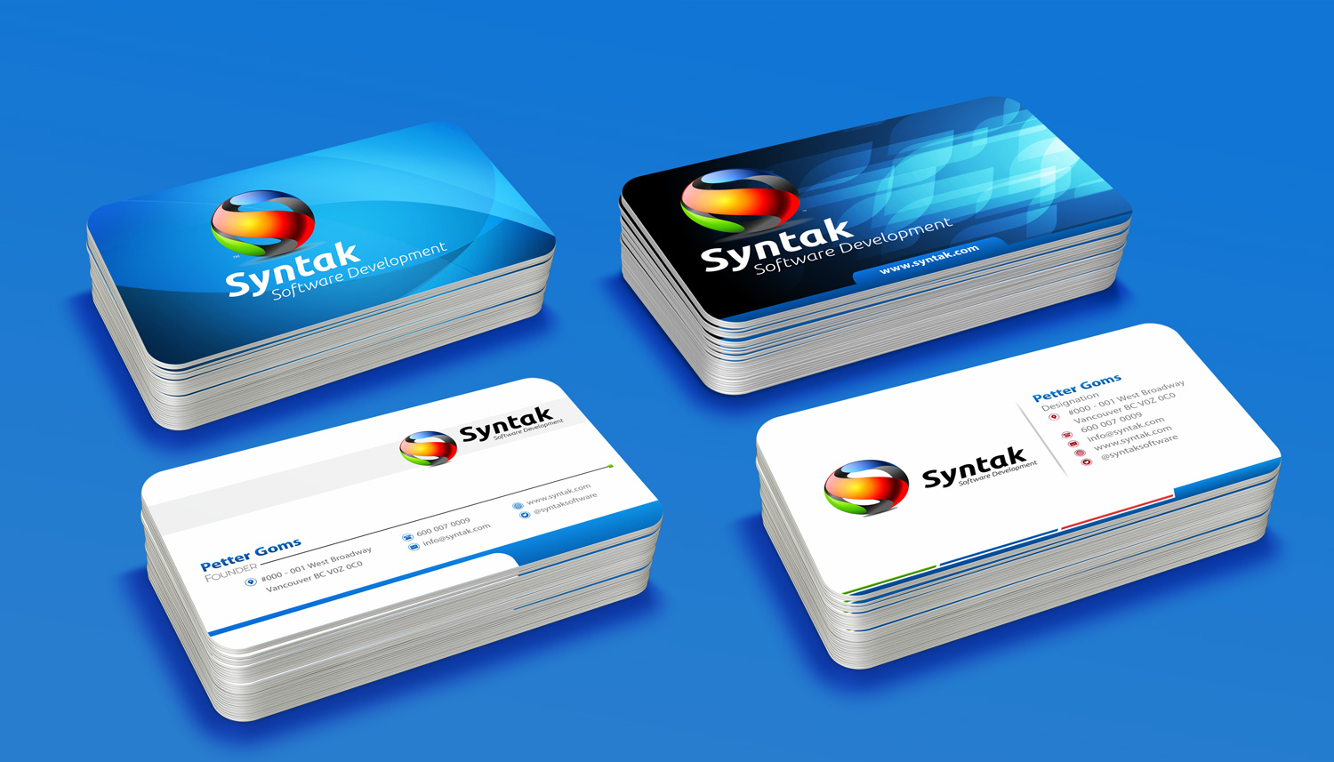 Stationery Design by Petter Goms for Syntak Software Development, LLC | Design #15880194