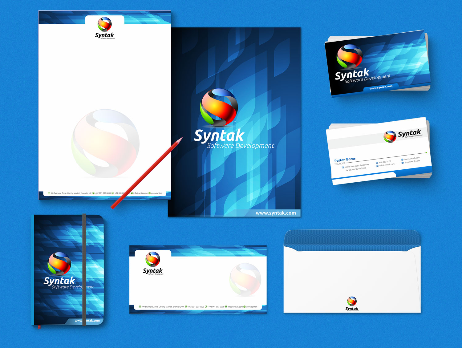 Stationery Design by Petter Goms for Syntak Software Development, LLC | Design #15887370