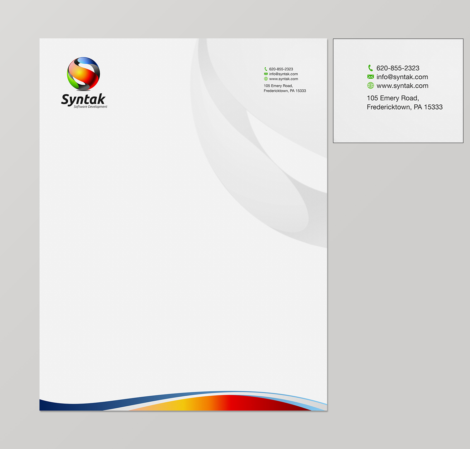 Stationery Design by logodentity for Syntak Software Development, LLC | Design #15892864