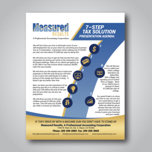 Flyer Design by uk for Measured Results | Design: #15875024