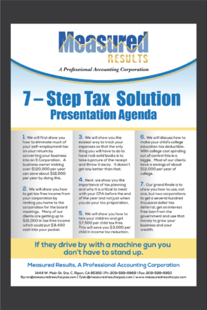 Flyer Design by Deziners Zone for Measured Results | Design: #15877084