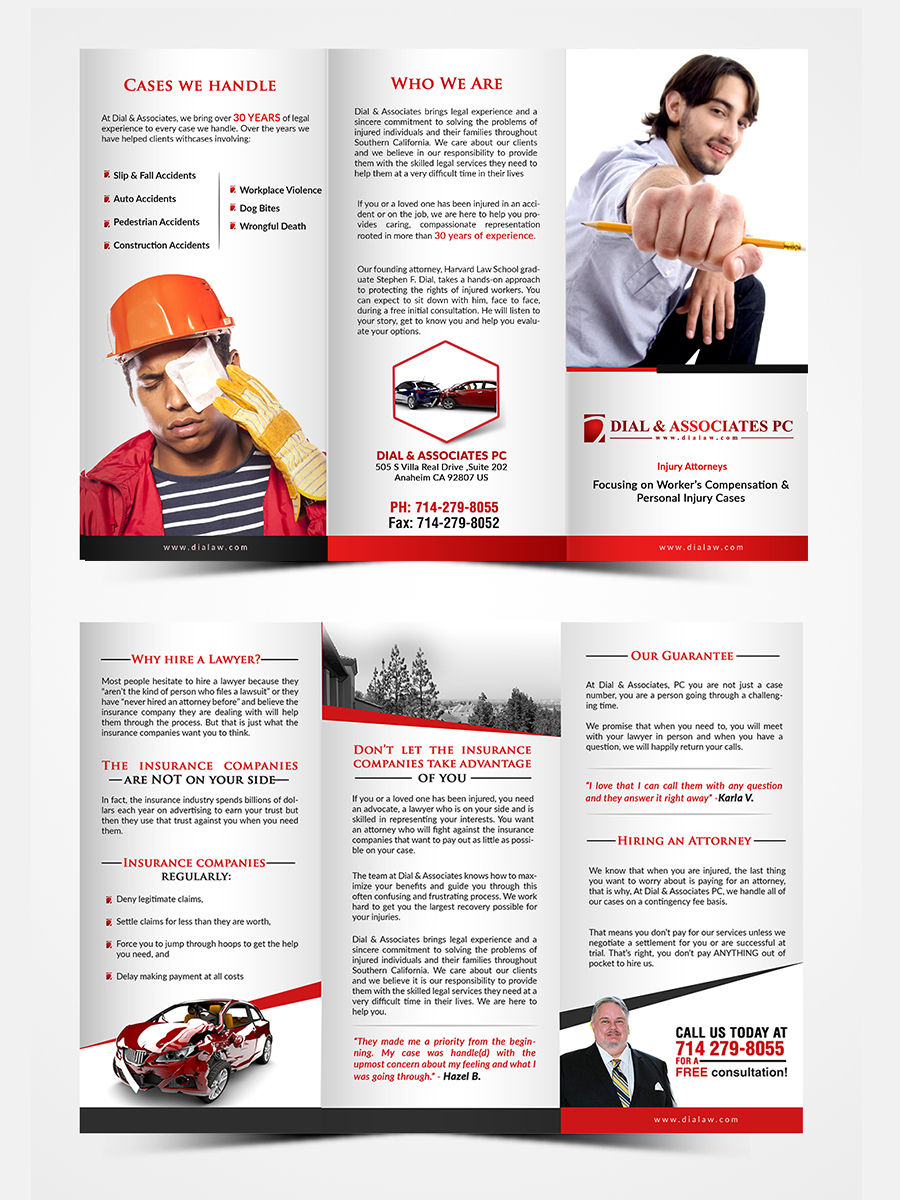 Design de Flyer par SAI DESIGNS pour Dial & Associates PC | Design #15947881