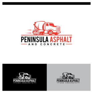 Logo Design by e-graphics for Peninsula asphalt and concrete  | Design: #15874979