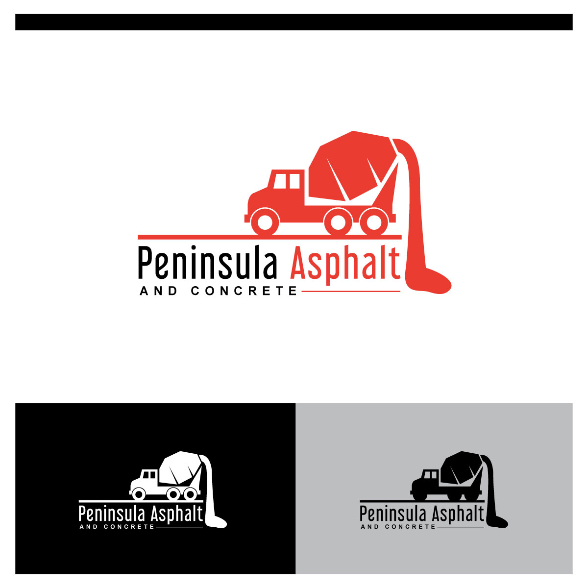 Logo Design by e-graphics for Peninsula asphalt and concrete  | Design #15874980