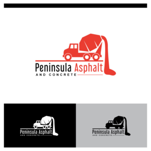 Logo Design by e-graphics for Peninsula asphalt and concrete  | Design: #15874980