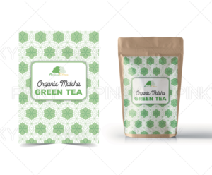 Premium Organic Ceremonial Matcha Green Tea - Product Label | Label Design by Pinky 