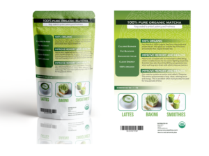 Premium Organic Ceremonial Matcha Green Tea - Product Label | Label Design by Nexsus