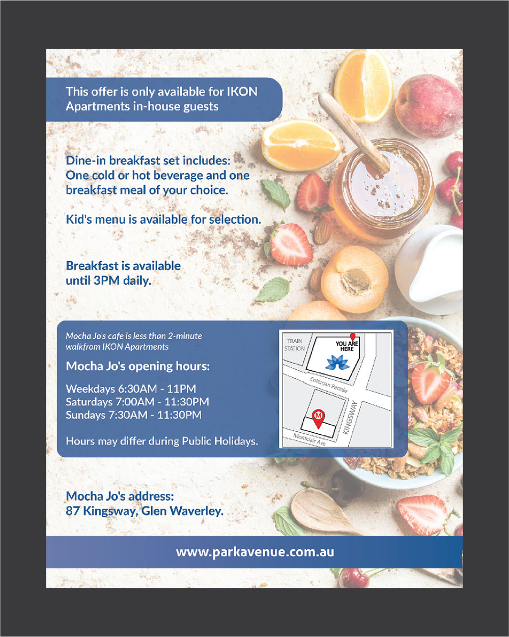 Flyer Design by Deziners Zone for Park Avenue Accommodation Group | Design #15936782