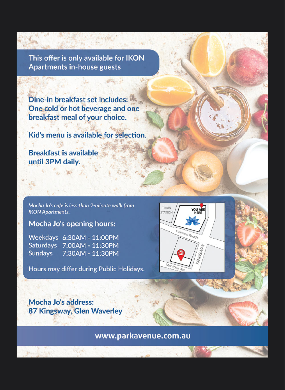 Flyer Design by Deziners Zone for Park Avenue Accommodation Group | Design: #15946654