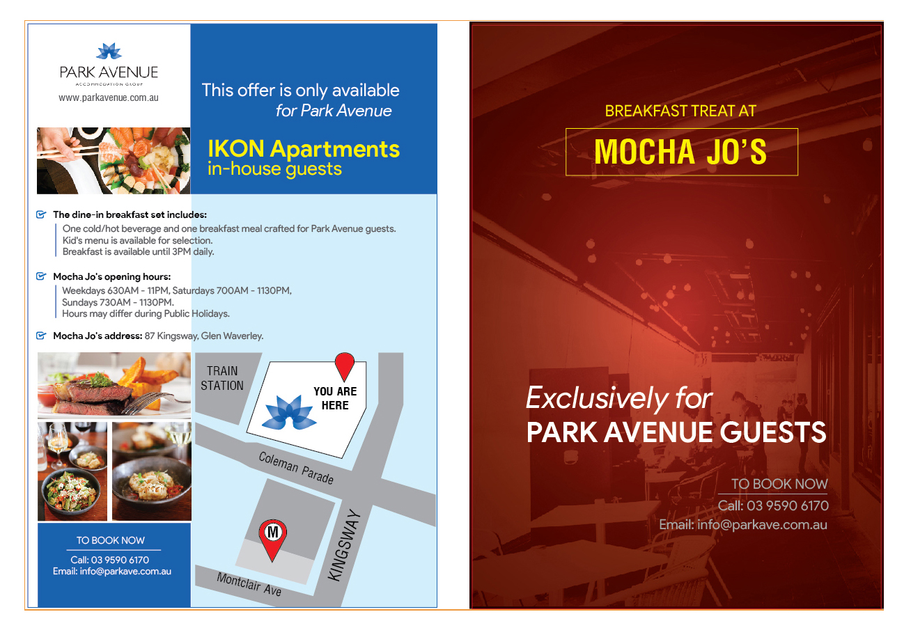 Flyer Design by VONG NGUYEN for Park Avenue Accommodation Group | Design #15932101