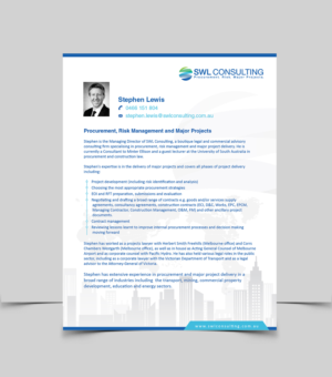 Design de Flyer par Achiver pour SWL Consulting | Design : #15897778